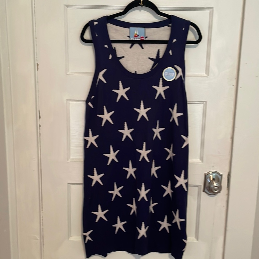 Colmar dress Navy with star Pattern Medium